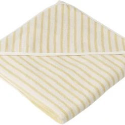 Liewood Louie Hooded Towel Yarn Dyed Y/D Stripe: Jojoba/Creme De La Creme