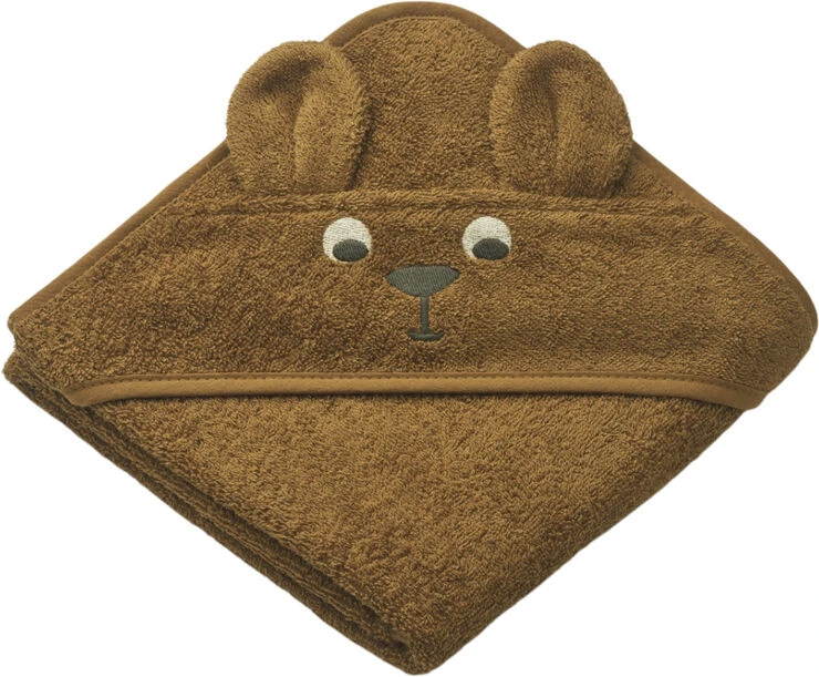 Liewood Albert Hooded Towel Kangaroo/golden Caramel 3 Liewood Albert Hooded Towel Kangaroo/golden Caramel