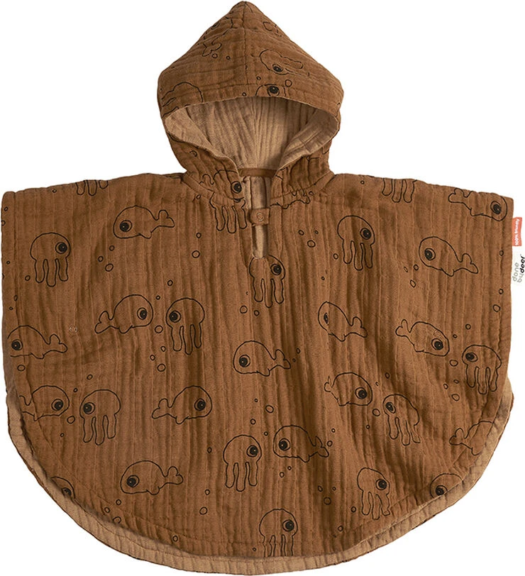 Done By Deer Bade Poncho, Sea Friends Mustard 3 Done By Deer Bade Poncho, Sea Friends Mustard