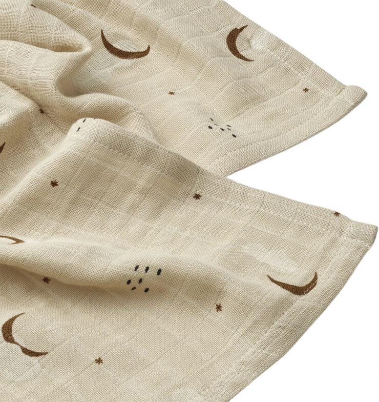 Liewood Lewis Muslin Cloth 2-pack Stargazer / Foggy Mix 4 Liewood Lewis Muslin Cloth 2-pack Stargazer / Foggy Mix - Billede 2