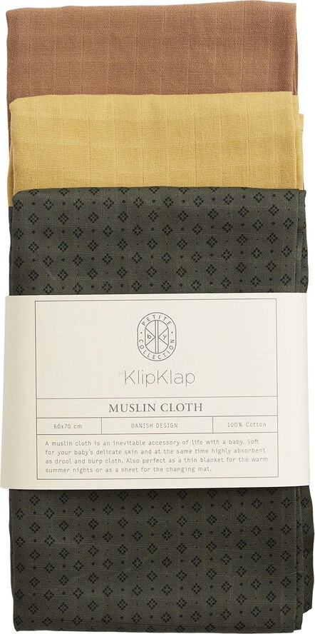 By KlipKlap Stofbleer Indian Diamond Green/Ochre/Camel Brown 3 By KlipKlap Stofbleer Indian Diamond Green/Ochre/Camel Brown