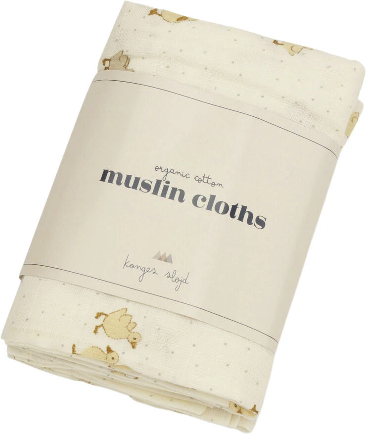 Konges Sløjd 3 PACK MUSLIN CLOTH DUCKLING 4 Konges Sløjd 3 PACK MUSLIN CLOTH DUCKLING - Billede 2