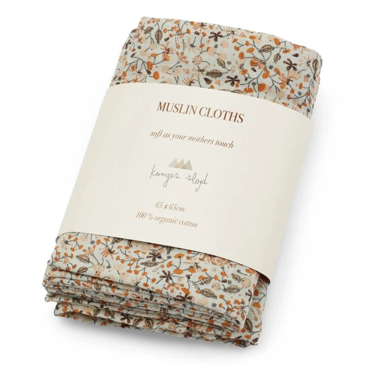 Konges Sløjd 3 PACK MUSLIN CLOTH FLOWER FIELD 3 Konges Sløjd 3 PACK MUSLIN CLOTH FLOWER FIELD