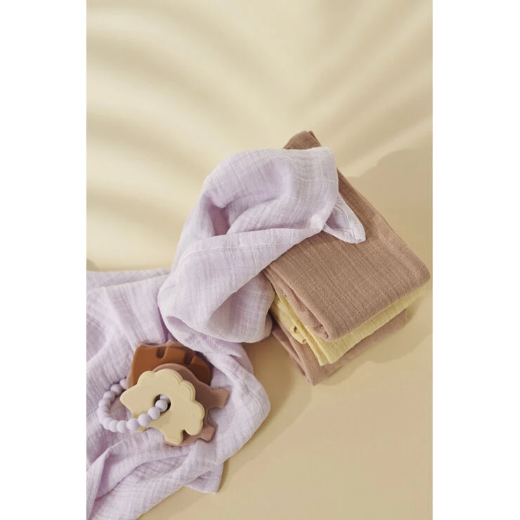 Liewood Leon Muslin Cloth - 4 Pack Light Lavender Multi Mix 4 Liewood Leon Muslin Cloth - 4 Pack Light Lavender Multi Mix - Billede 2