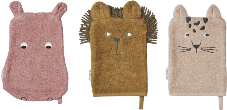 Liewood Sylvester Washcloth Safari / Dusty Raspberry Multi Mix 3 Liewood Sylvester Washcloth Safari / Dusty Raspberry Multi Mix