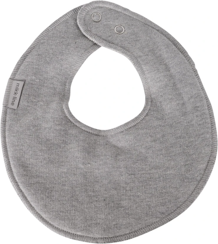 Mikk-Line Cotton Bibs - Round Grå 3 Mikk-Line Cotton Bibs - Round Grå