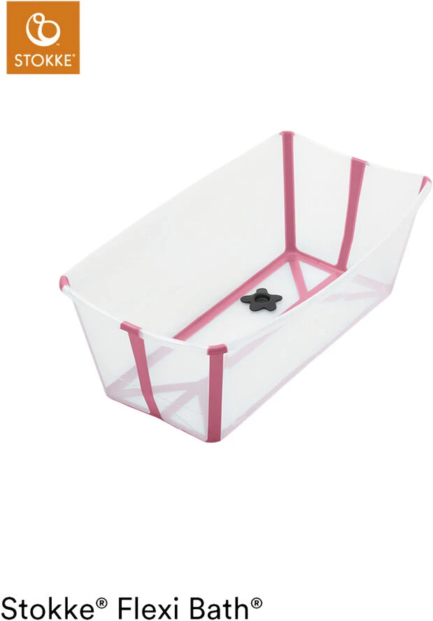 Stokke Flexi Bath Transparent Pink 3 Stokke Flexi Bath Transparent Pink