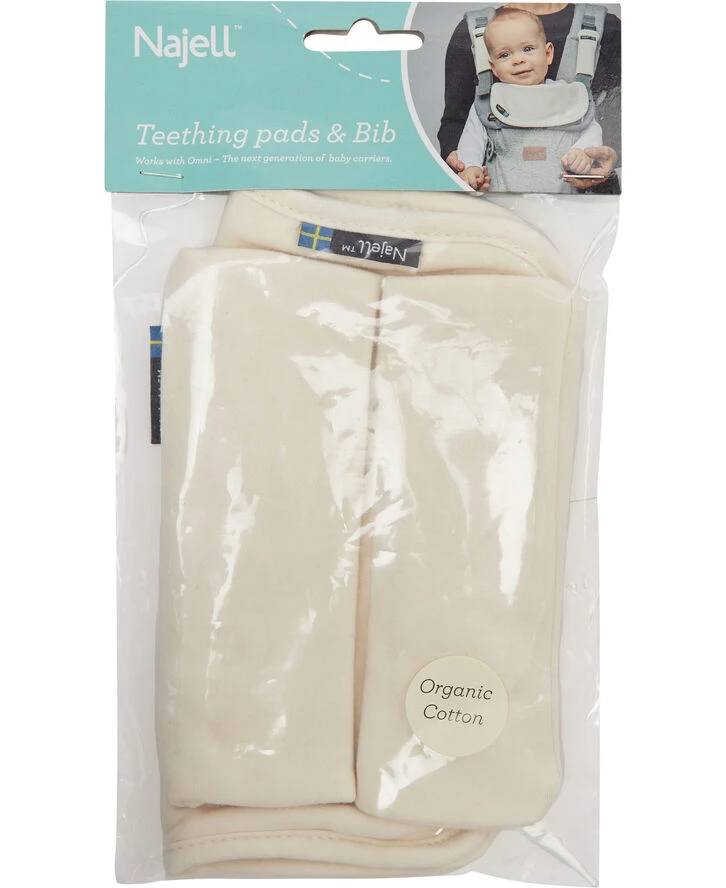Nonomo Teething Pads And Bib Ivory White 3 Nonomo Teething Pads And Bib Ivory White