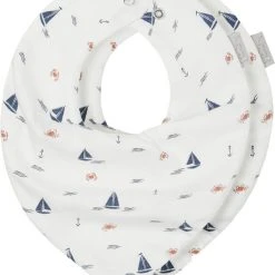 Cam Cam Copenhagen Bandana Bib, Jersey, 2-Pack - GOTS Sailboats Sailboats
