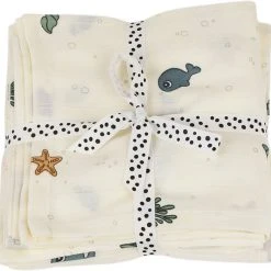 Done By Deer Babysvøb 2 Stk GOTS Sea Friends Beige Beige
