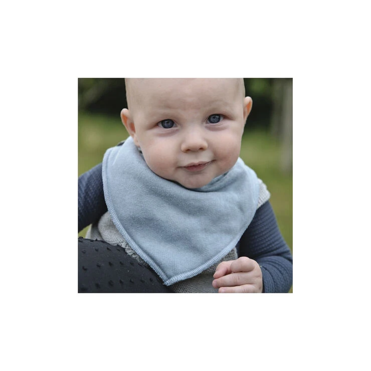 Mikk-Line Cotton Bibs - Triangle Aqua 4 Mikk-Line Cotton Bibs - Triangle Aqua - Billede 2