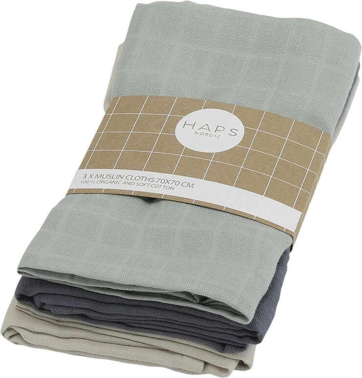 Haps Nordic Sui Muslin Cloths Cold 3 Haps Nordic Sui Muslin Cloths Cold