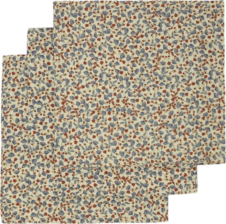 Konges Sløjd 3 PACK MUSLIN CLOTH GOTS MARCHE DE FLEUR 4 Konges Sløjd 3 PACK MUSLIN CLOTH GOTS MARCHE DE FLEUR - Billede 2