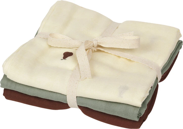 Ferm LIVING Muslin Squares - Set Of 3 - Pear Pear 3 Ferm LIVING Muslin Squares - Set Of 3 - Pear Pear