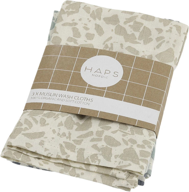 Haps Nordic Sui Muslin Wash Cloths Cold 4 Haps Nordic Sui Muslin Wash Cloths Cold - Billede 2