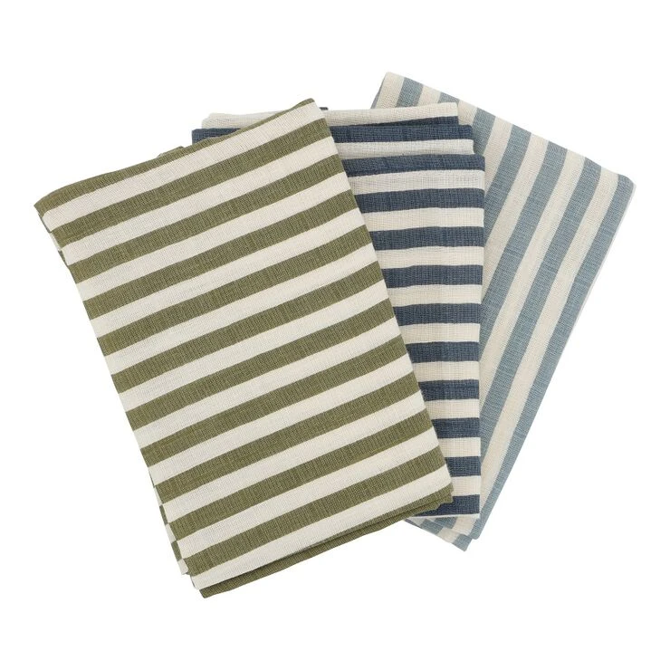 Haps Nordic Sui Muslin Wash Cloths Marine Stripe Cold 4 Haps Nordic Sui Muslin Wash Cloths Marine Stripe Cold - Billede 2