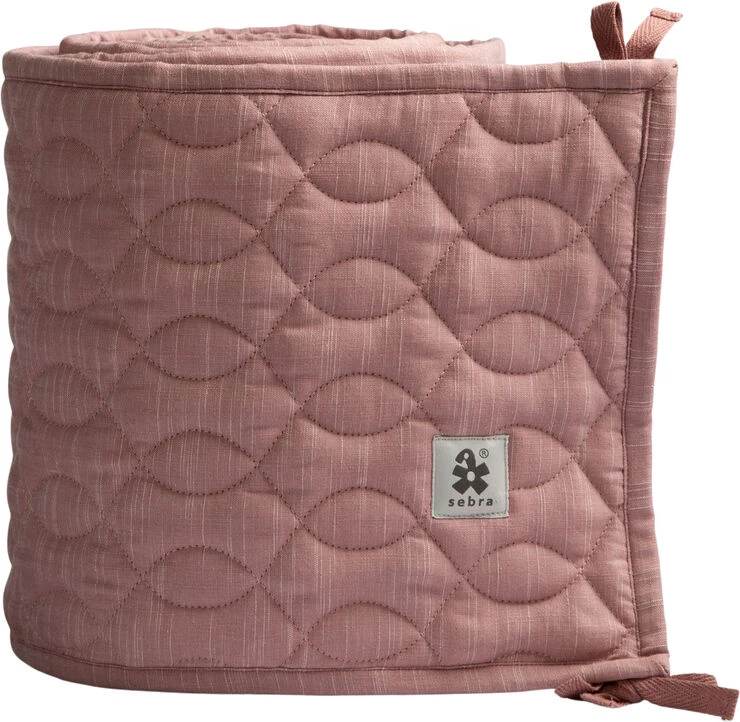 Sebra Quiltet Sengerand, Blossom Pink 3 Sebra Quiltet Sengerand, Blossom Pink