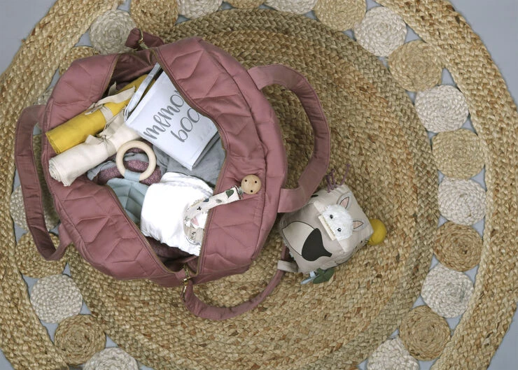 Filibabba Mommybag - Wild Rose Soft Quilt 4 Filibabba Mommybag - Wild Rose Soft Quilt - Billede 2