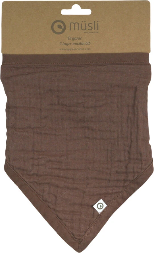 Müsli By Green Cotton Muslin Bib Brown Sugar 3 Müsli By Green Cotton Muslin Bib Brown Sugar