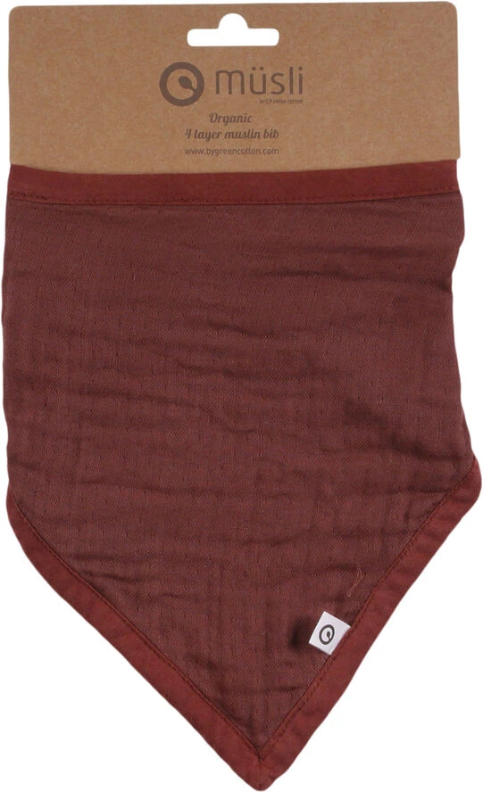 Müsli By Green Cotton Muslin Bib Fudge 3 Müsli By Green Cotton Muslin Bib Fudge