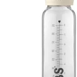 BIBS Baby Glass Bottle Complete Set Latex 225ml Ivory Ivory