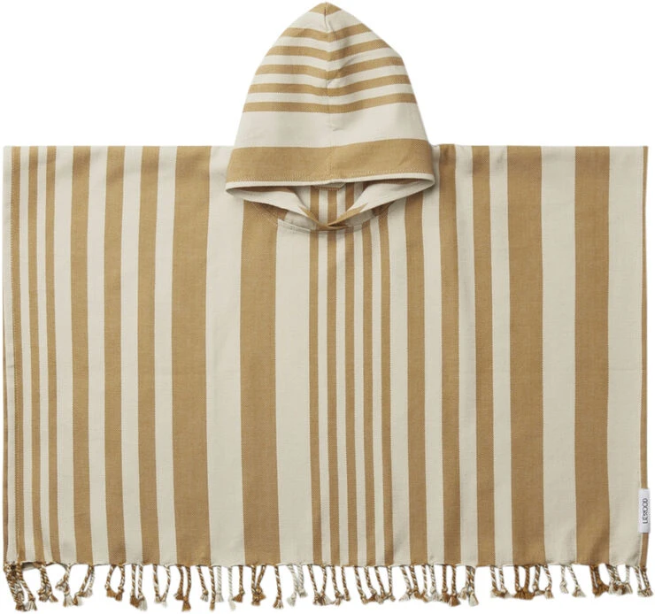 Liewood Roomie Poncho Y/D Stripe: Mustard/sandy 3 Liewood Roomie Poncho Y/D Stripe: Mustard/sandy