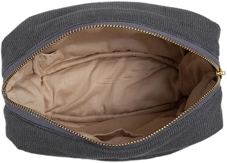 Filibabba Toilettaske Lille - Fløjl, Stone Grey Stone Grey 4 Filibabba Toilettaske Lille - Fløjl, Stone Grey Stone Grey - Billede 2