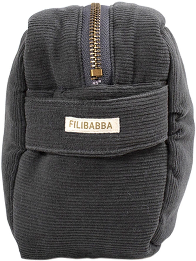 Filibabba Toilettaske Lille - Fløjl, Stone Grey Stone Grey 6 Filibabba Toilettaske Lille - Fløjl, Stone Grey Stone Grey - Billede 4