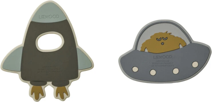 Liewood Gia Teether 2-pack Space Blue Multi Mix 4 Liewood Gia Teether 2-pack Space Blue Multi Mix - Billede 2