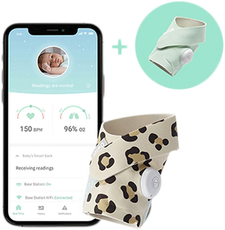 Owlet Smart Sock 3 Leopard Bundle 3 Owlet Smart Sock 3 Leopard Bundle