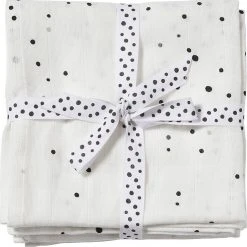 Done By Deer Stofbleer, 2 Stk, Dreamy Dots Sort/hvid