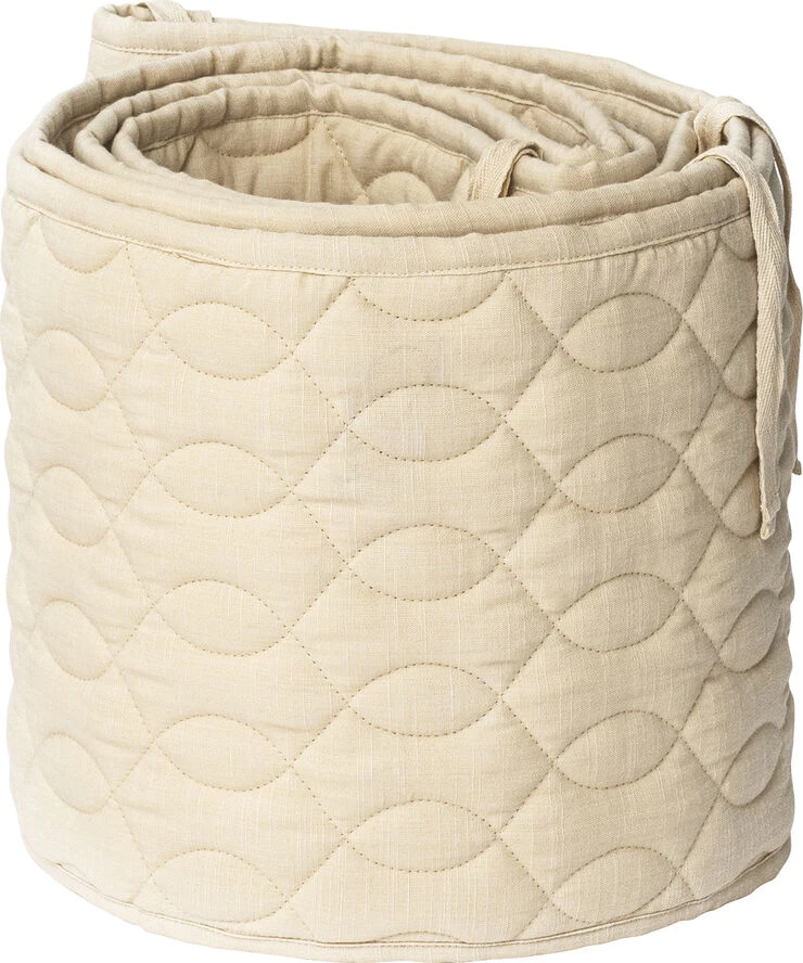 Sebra Quiltet Sengerand, Straw Beige 3 Sebra Quiltet Sengerand, Straw Beige