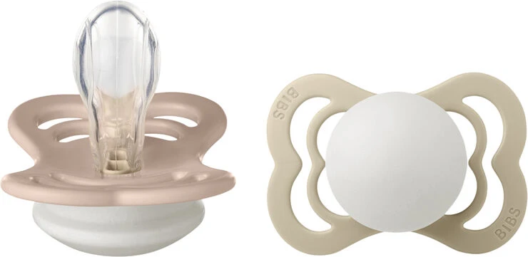 BIBS Supreme 2 PACK Silicone Size 1 Blush NIGHT/Vanilla NIGH Blush NIGHT / Vanilla NIGHT 3 BIBS Supreme 2 PACK Silicone Size 1 Blush NIGHT/Vanilla NIGH Blush NIGHT / Vanilla NIGHT