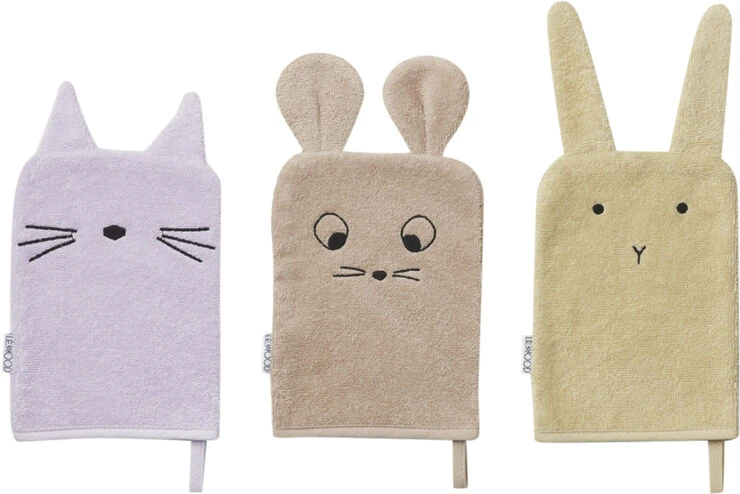 Liewood Sylvester Washcloth Mouse/light Lavender Multi Mix 3 Liewood Sylvester Washcloth Mouse/light Lavender Multi Mix