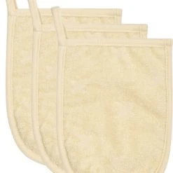 Müsli By Green Cotton Bath Gloves 3-PACK Buttercream