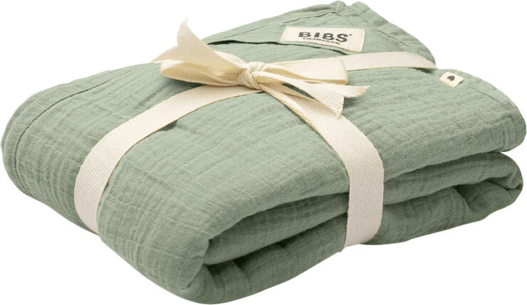 BIBS Cuddle Swaddle Muslin 120x120cm Sage Sage 3 BIBS Cuddle Swaddle Muslin 120x120cm Sage Sage
