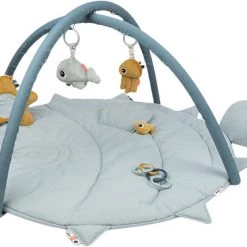 Done By Deer Aktivitets Legetæppe Sea Friends Blå Blå