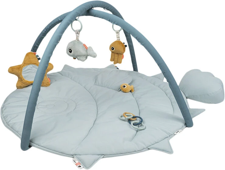 Done By Deer Aktivitets Legetæppe Sea Friends Blå Blå 3 Done By Deer Aktivitets Legetæppe Sea Friends Blå Blå