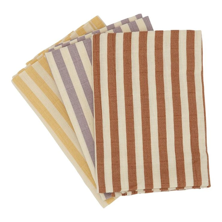 Haps Nordic Sui Muslin Wash Cloths Marine Stripe Warm 4 Haps Nordic Sui Muslin Wash Cloths Marine Stripe Warm - Billede 2