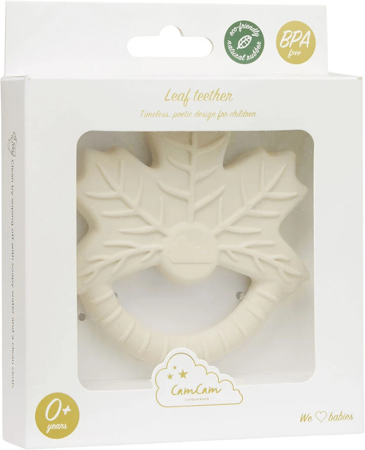 Cam Cam Leaf Teether - Natural Natural 4 Cam Cam Leaf Teether - Natural Natural - Billede 2