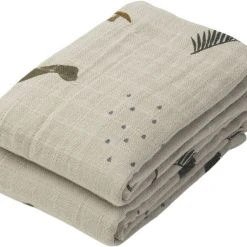 Liewood Lewis Muslin Cloth 2-pack Dino Dark Sandy Mix