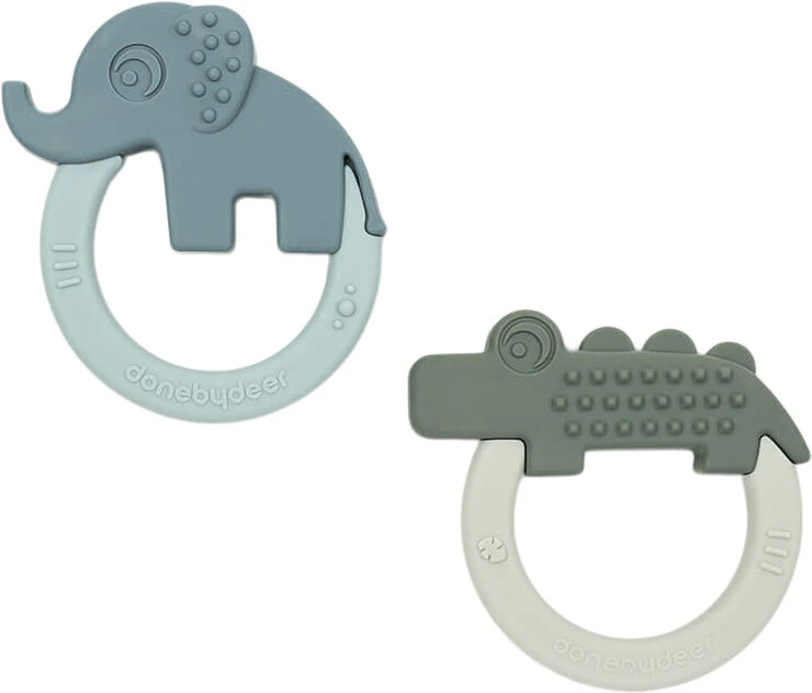 Done By Deer Biderangle 2 Stk Deer Friends Grøn/Blå Grøn/Blå 3 Done By Deer Biderangle 2 Stk Deer Friends Grøn/Blå Grøn/Blå