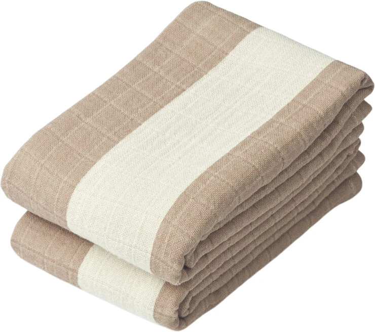 Liewood Lewis Muslin Cloth 2-pack Stripe: Pale Tuscany/sandy 3 Liewood Lewis Muslin Cloth 2-pack Stripe: Pale Tuscany/sandy