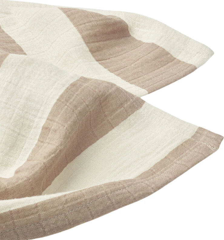 Liewood Lewis Muslin Cloth 2-pack Stripe: Pale Tuscany/sandy 4 Liewood Lewis Muslin Cloth 2-pack Stripe: Pale Tuscany/sandy - Billede 2