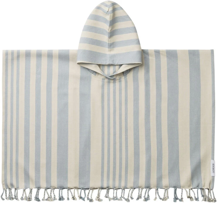 Liewood Roomie Poncho Y/D Stripe: Sea Blue/sandy 3 Liewood Roomie Poncho Y/D Stripe: Sea Blue/sandy