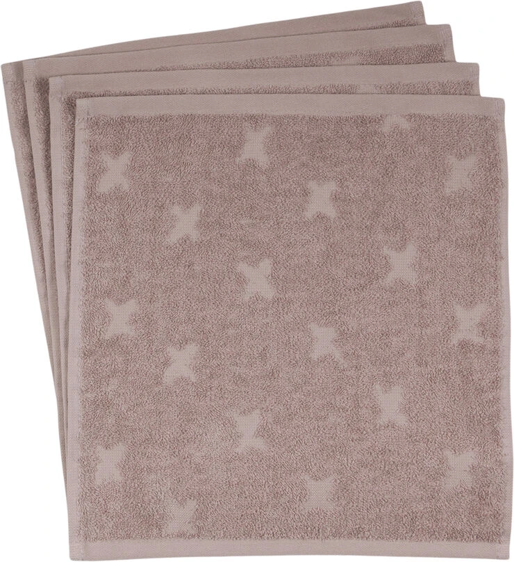 Müsli By Green Cotton Washcloth 4-PACK Rose Wood 3 Müsli By Green Cotton Washcloth 4-PACK Rose Wood