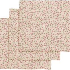 Konges Sløjd 3 PACK MUSLIN CLOTH STRAWBERRY FIELDS