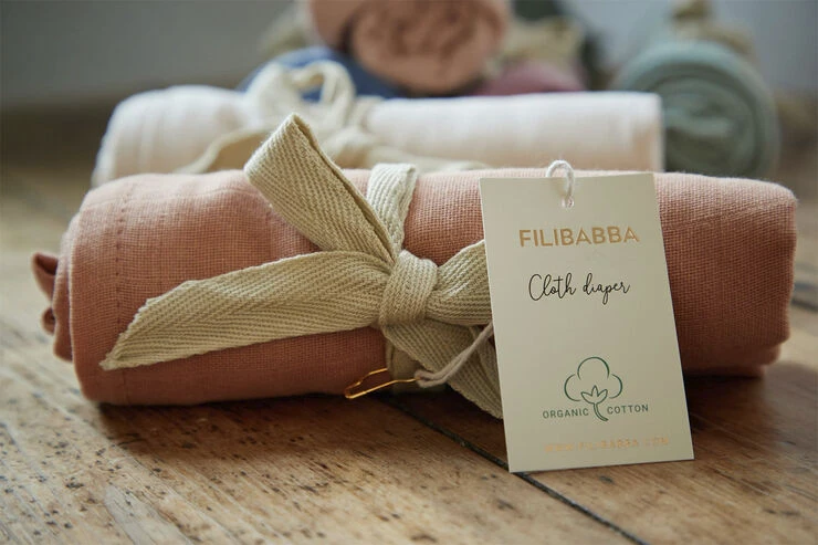 Filibabba Stofble GOTS - Muslin Blush Blush 5 Filibabba Stofble GOTS - Muslin Blush Blush - Billede 3