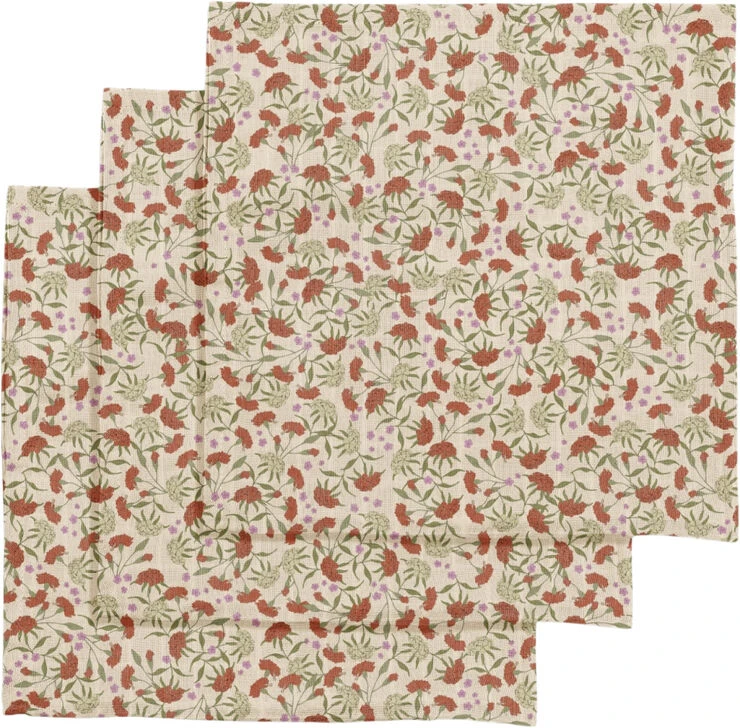 Konges Sløjd 3 PACK MUSLIN CLOTH CARNATIONS 3 Konges Sløjd 3 PACK MUSLIN CLOTH CARNATIONS