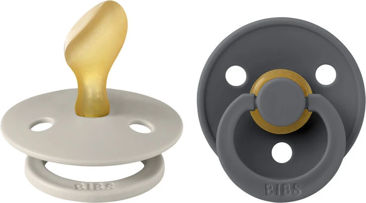 BIBS Colour 2 PACK Latex Size 2 Anatomical Sand/Iron Sand/Iron 3 BIBS Colour 2 PACK Latex Size 2 Anatomical Sand/Iron Sand/Iron